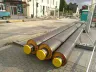District heating pre-insulated pipes laid in a street (Rennes)